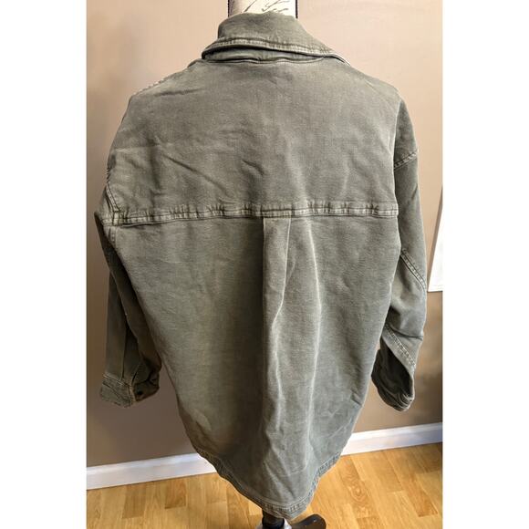 Aerie LumberJane Army Jacket Womens SMALL Olive Green Oversized - Picture 9 of 9